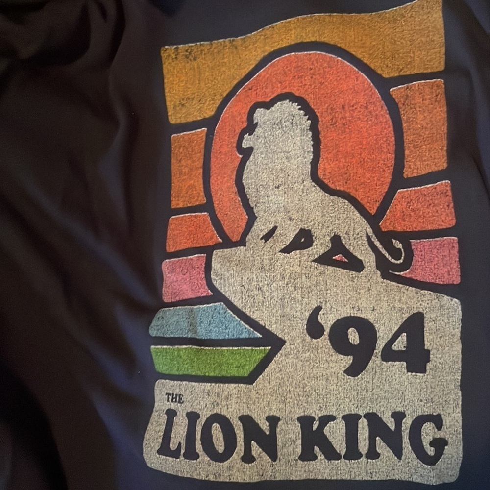 Disney Lion King Navy Blue Cowl Neck Pullover Sweatshirt Women's XL - Picture 3 of 5